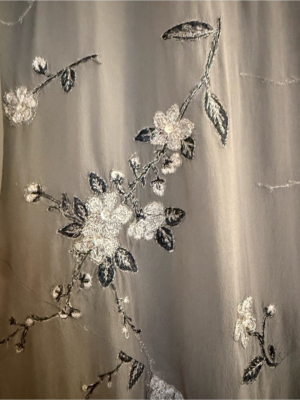 Vintage Sue Wong Beaded Floral Maxi Silk Dress - Picture 2 of 7